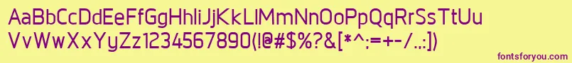NorpethDemibold Font – Purple Fonts on Yellow Background