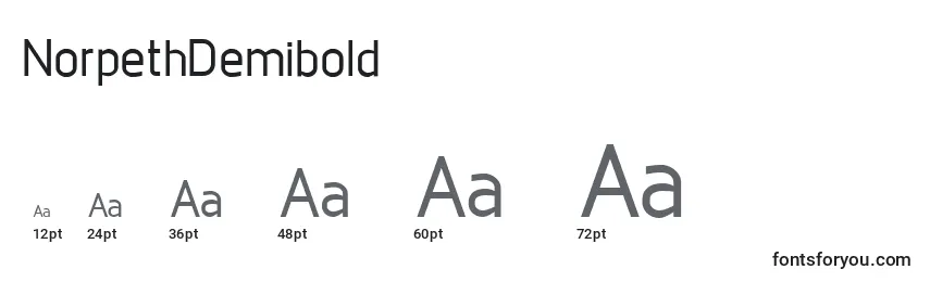 NorpethDemibold Font Sizes