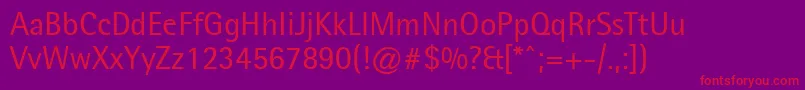 LibreSemiSansSsi Font – Red Fonts on Purple Background