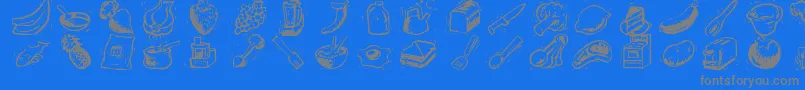 CounterscrapsRegular Font – Gray Fonts on Blue Background