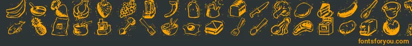 CounterscrapsRegular Font – Orange Fonts on Black Background