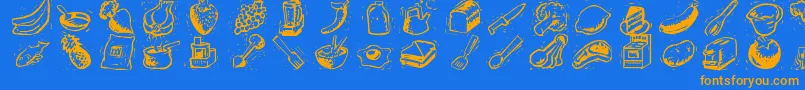 CounterscrapsRegular Font – Orange Fonts on Blue Background