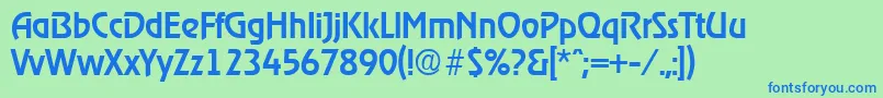 RagtimeMedium Font – Blue Fonts on Green Background