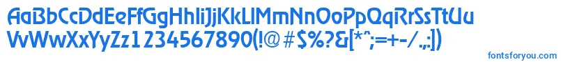 Шрифт RagtimeMedium – синие шрифты на белом фоне