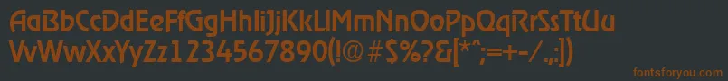 Шрифт RagtimeMedium – коричневые шрифты на чёрном фоне
