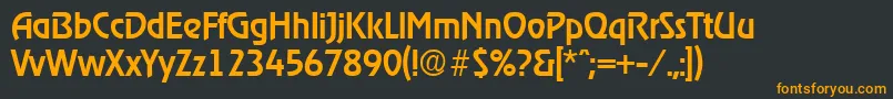 RagtimeMedium Font – Orange Fonts on Black Background