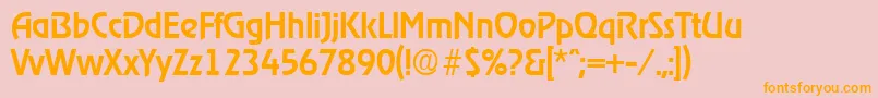 RagtimeMedium Font – Orange Fonts on Pink Background