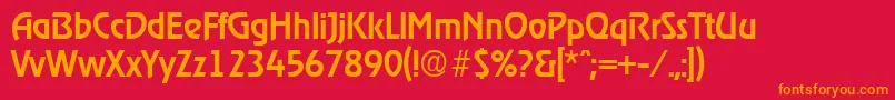 RagtimeMedium Font – Orange Fonts on Red Background