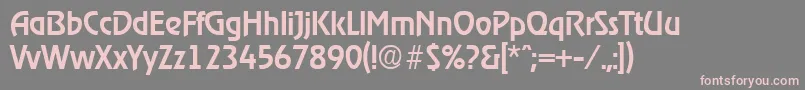 Шрифт RagtimeMedium – розовые шрифты на сером фоне