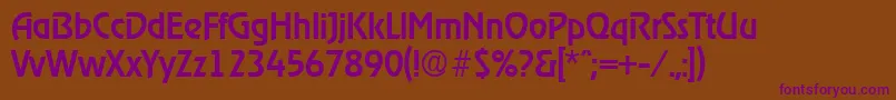 RagtimeMedium Font – Purple Fonts on Brown Background