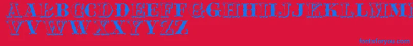 Jfferrule Font – Blue Fonts on Red Background