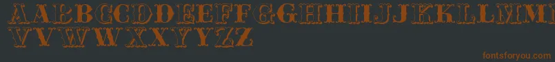 Jfferrule Font – Brown Fonts on Black Background