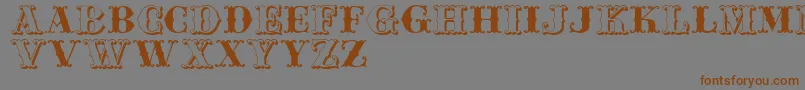 Jfferrule-Schriftart – Braune Schriften auf grauem Hintergrund