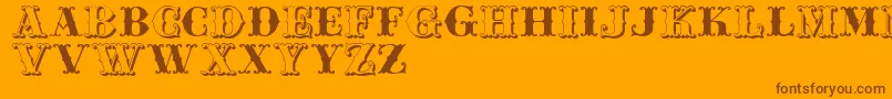 Police Jfferrule – polices brunes sur fond orange