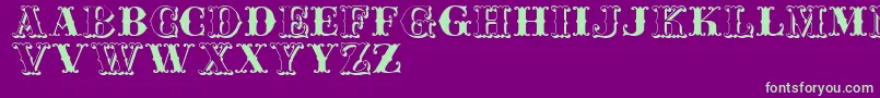 Jfferrule Font – Green Fonts on Purple Background