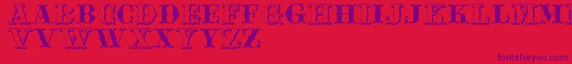 Jfferrule Font – Purple Fonts on Red Background