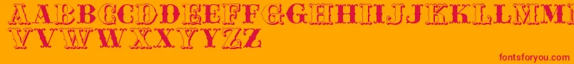 Jfferrule Font – Red Fonts on Orange Background