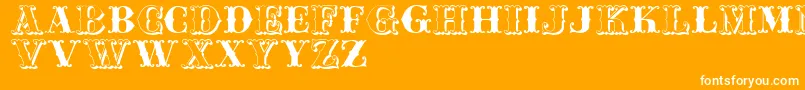 Police Jfferrule – polices blanches sur fond orange