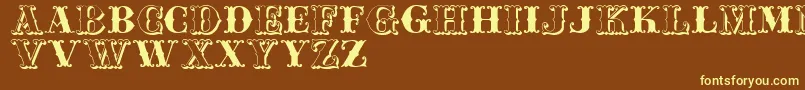 Jfferrule Font – Yellow Fonts on Brown Background