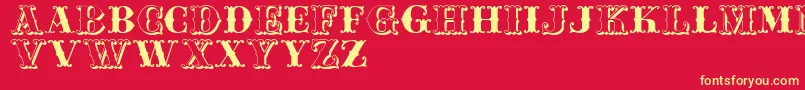 Jfferrule Font – Yellow Fonts on Red Background