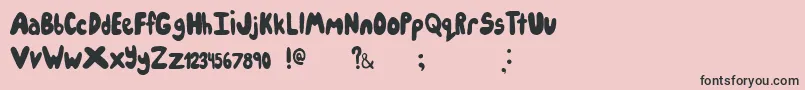 フォントIcecreampartysolid – ピンクの背景に黒い文字