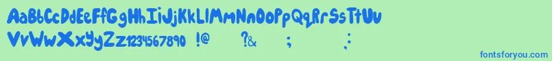 Icecreampartysolid Font – Blue Fonts on Green Background