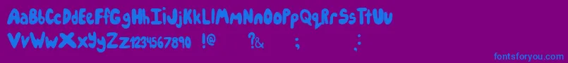 Icecreampartysolid-fontti – siniset fontit violetilla taustalla