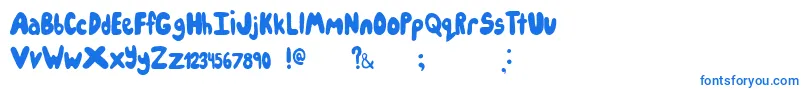 Icecreampartysolid-Schriftart – Blaue Schriften auf weißem Hintergrund