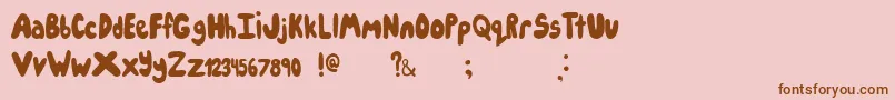 Шрифт Icecreampartysolid – коричневые шрифты на розовом фоне