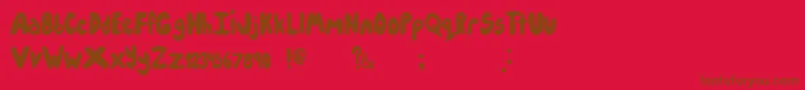 fuente Icecreampartysolid – Fuentes Marrones Sobre Fondo Rojo