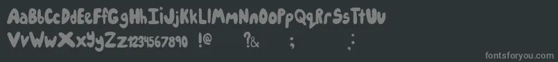 Шрифт Icecreampartysolid – серые шрифты на чёрном фоне