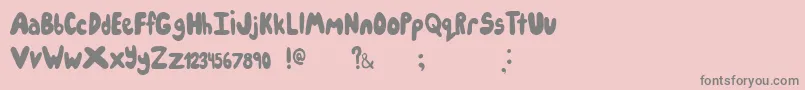 Icecreampartysolid-Schriftart – Graue Schriften auf rosa Hintergrund