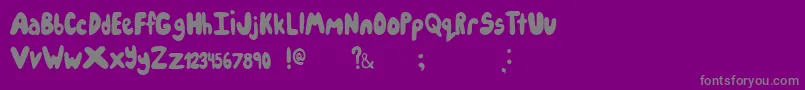 Icecreampartysolid-Schriftart – Graue Schriften auf violettem Hintergrund