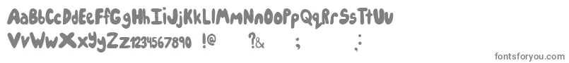 フォントIcecreampartysolid – 白い背景に灰色の文字