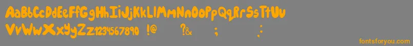 Icecreampartysolid-Schriftart – Orangefarbene Schriften auf grauem Hintergrund