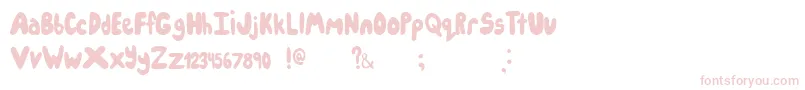フォントIcecreampartysolid – 白い背景にピンクのフォント