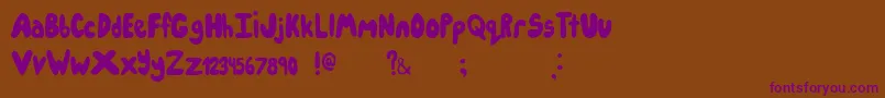Icecreampartysolid-Schriftart – Violette Schriften auf braunem Hintergrund
