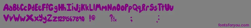 フォントIcecreampartysolid – 紫色のフォント、灰色の背景