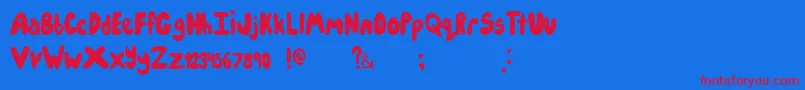 Icecreampartysolid Font – Red Fonts on Blue Background