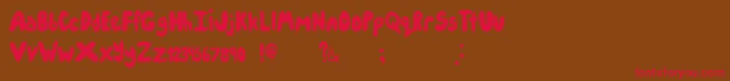 Icecreampartysolid Font – Red Fonts on Brown Background
