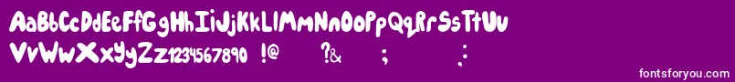 フォントIcecreampartysolid – 紫の背景に白い文字