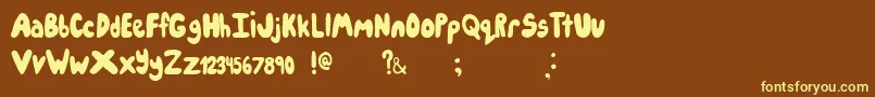 Icecreampartysolid Font – Yellow Fonts on Brown Background