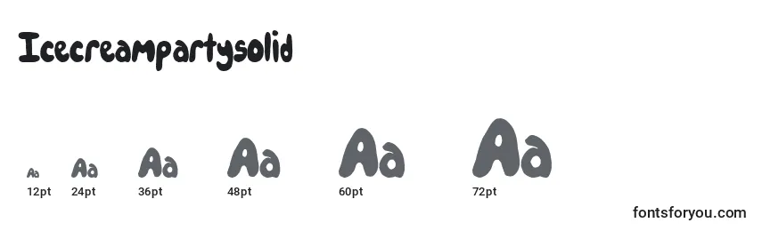 Icecreampartysolid Font Sizes