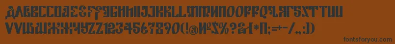 KremlinEmpire Font – Black Fonts on Brown Background