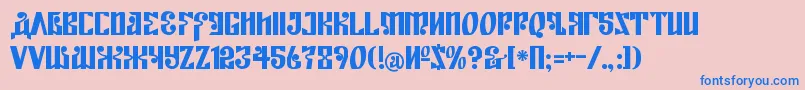 KremlinEmpire Font – Blue Fonts on Pink Background