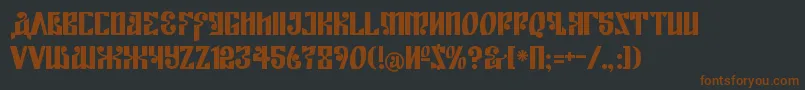 KremlinEmpire Font – Brown Fonts on Black Background