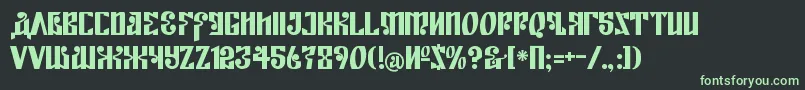 KremlinEmpire Font – Green Fonts on Black Background