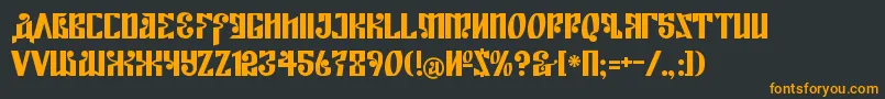 KremlinEmpire Font – Orange Fonts on Black Background