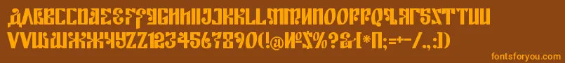 KremlinEmpire Font – Orange Fonts on Brown Background