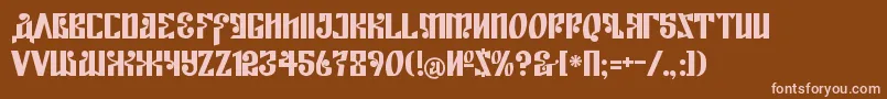 KremlinEmpire Font – Pink Fonts on Brown Background